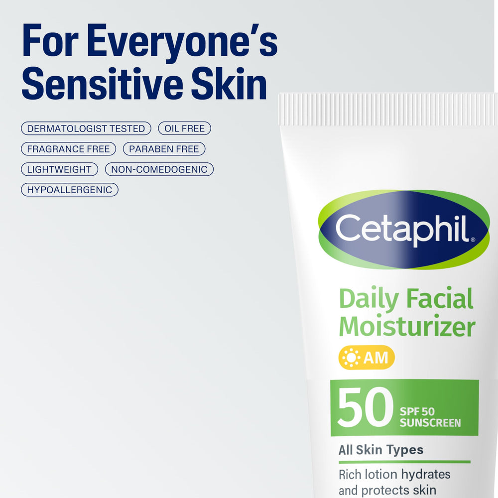 Cetaphil etiqueta que destaca fórmula hipoalergénica sin fragancia