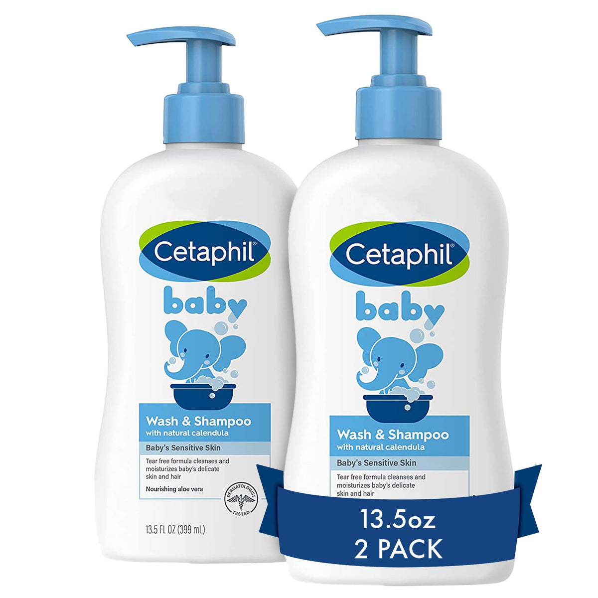 Cetaphil vista frontal de la botella muestra diseño y tamaño, beneficio de identificación rápida