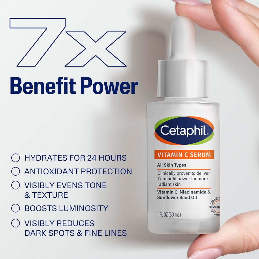 Cetaphil ingredientes clave vitamina C niacinamida y aceite de girasol beneficios