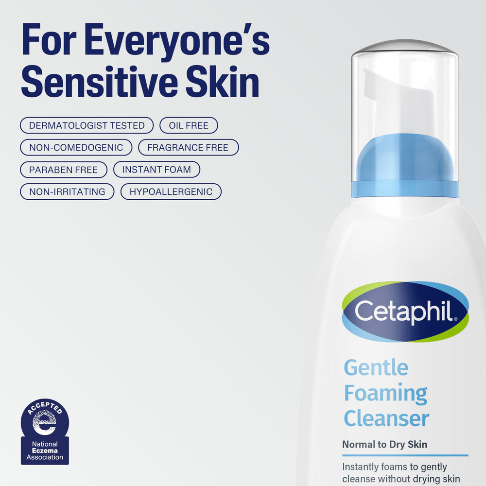 Cetaphil persona lavando rostro mostrando uso diario para piel sensible