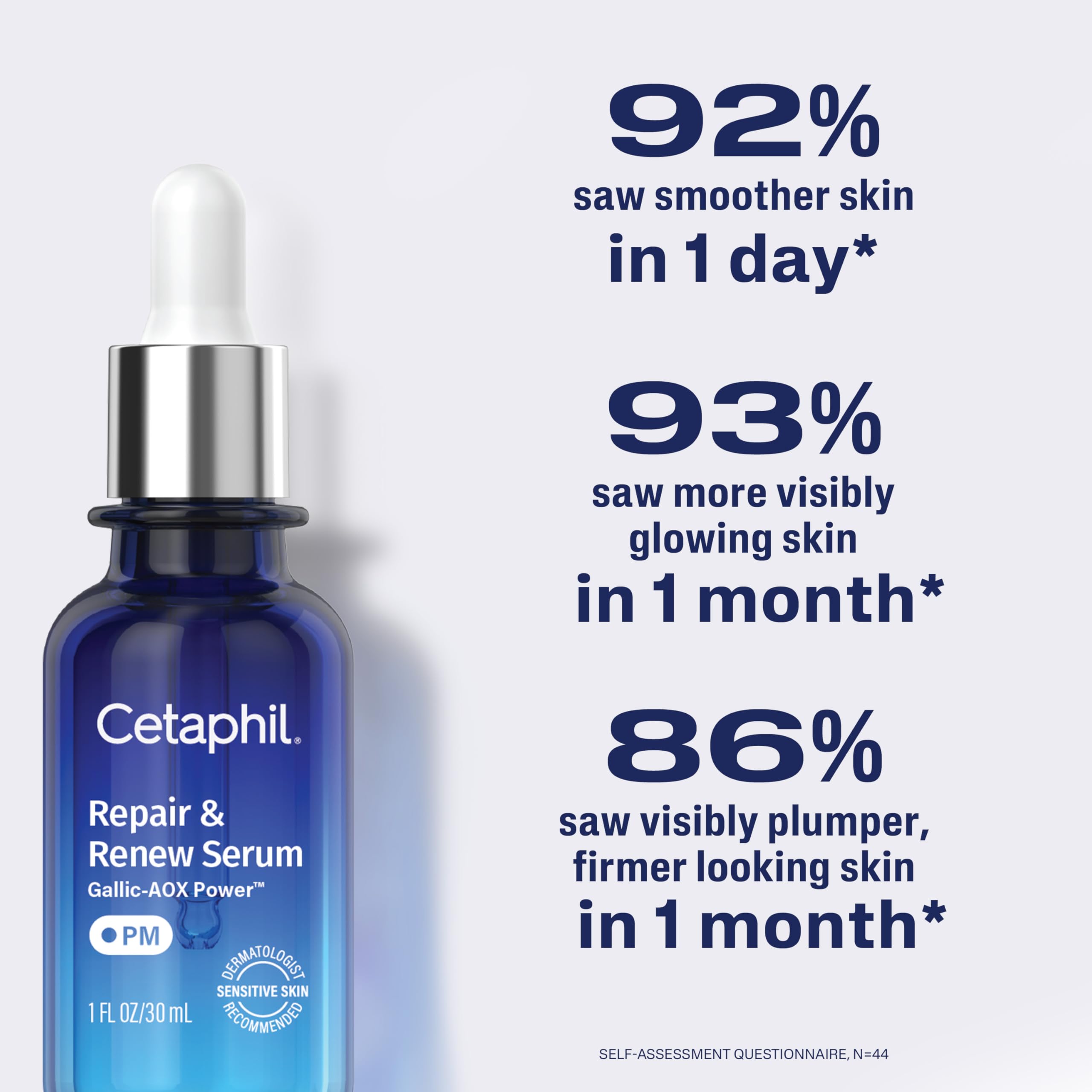 Cetaphil etiqueta con lista de ingredientes, muestra antioxidantes clave