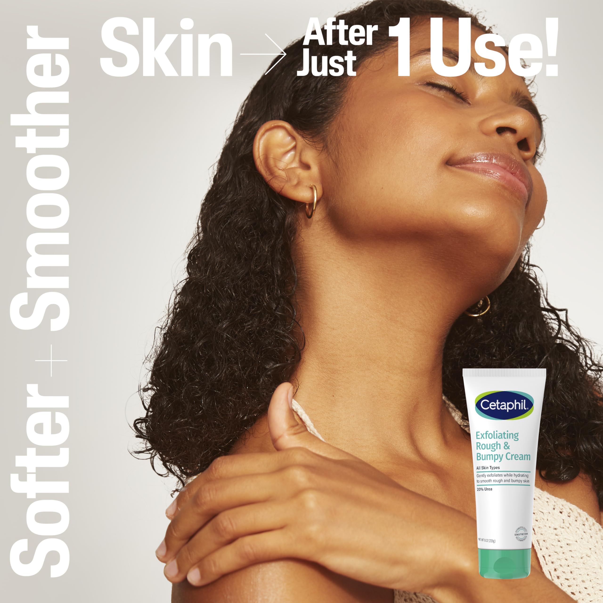 Cetaphil textura cremosa en primer plano, hidratación ligera y absorción rápida