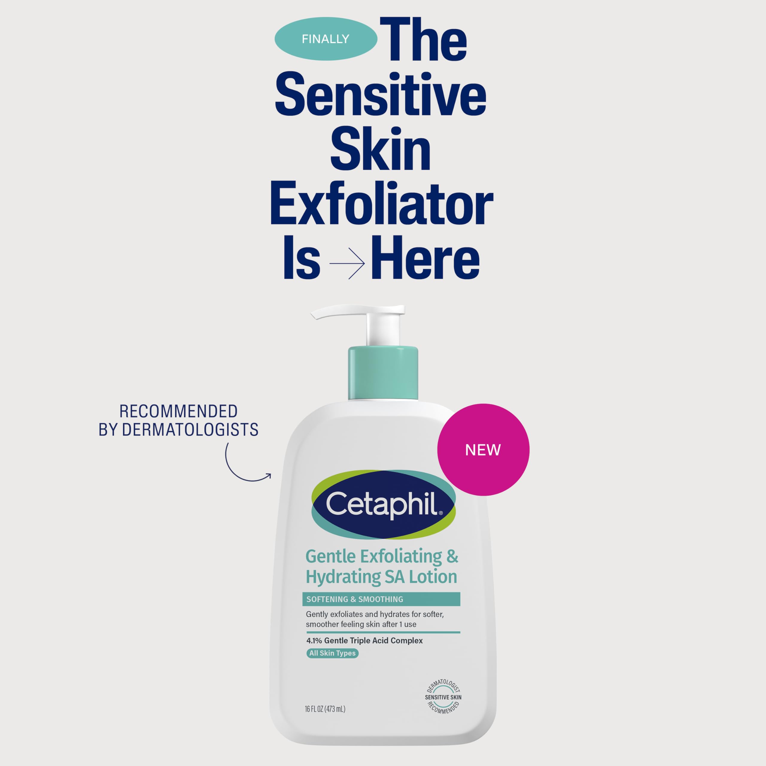 Cetaphil textura cremosa de la loción, sensación ligera y fácil absorción