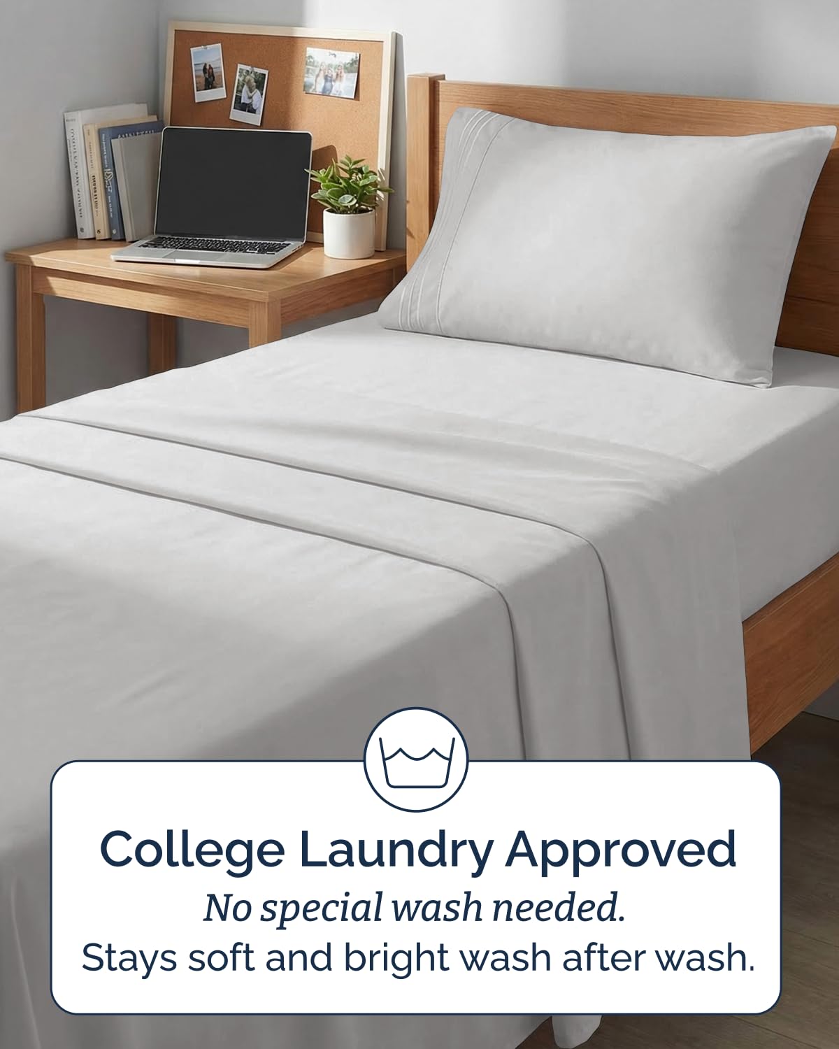 CGK Unlimited cama en dormitorio estudiantil transformada en espacio acogedor
