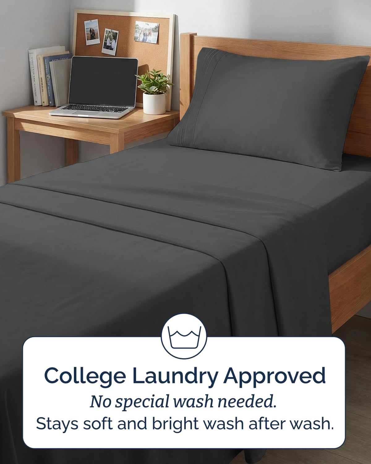 CGK Unlimited comparación de tamaño Twin XL mostrando longitud extra para dorms
