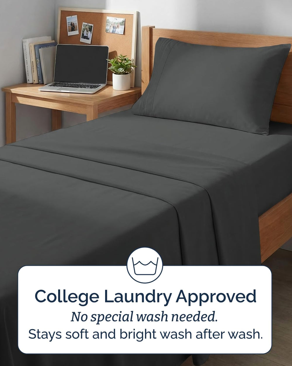 CGK Unlimited comparación de tamaño Twin XL mostrando longitud extra para dorms