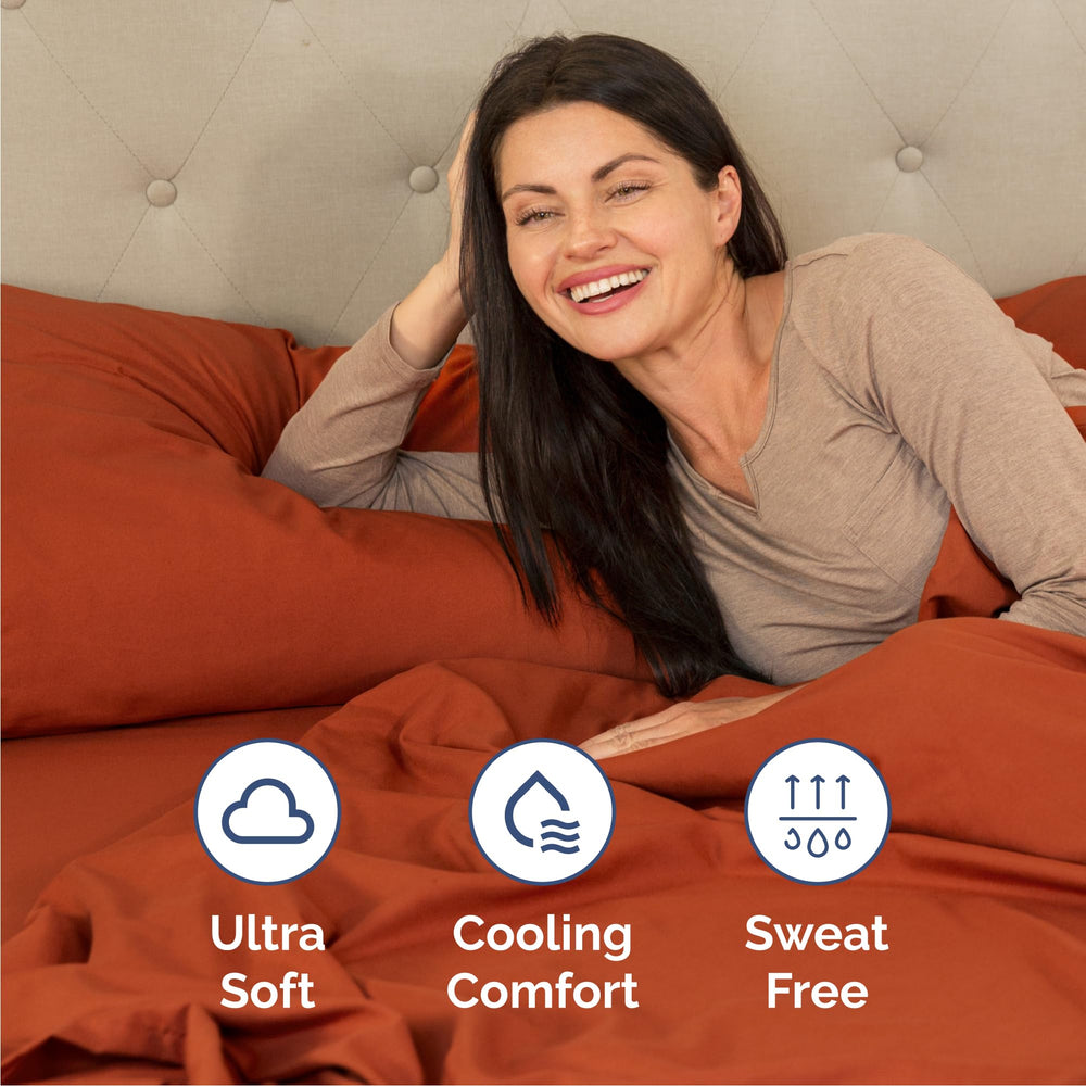 CGK Unlimited par de fundas de almohada terracota, confort y estética
