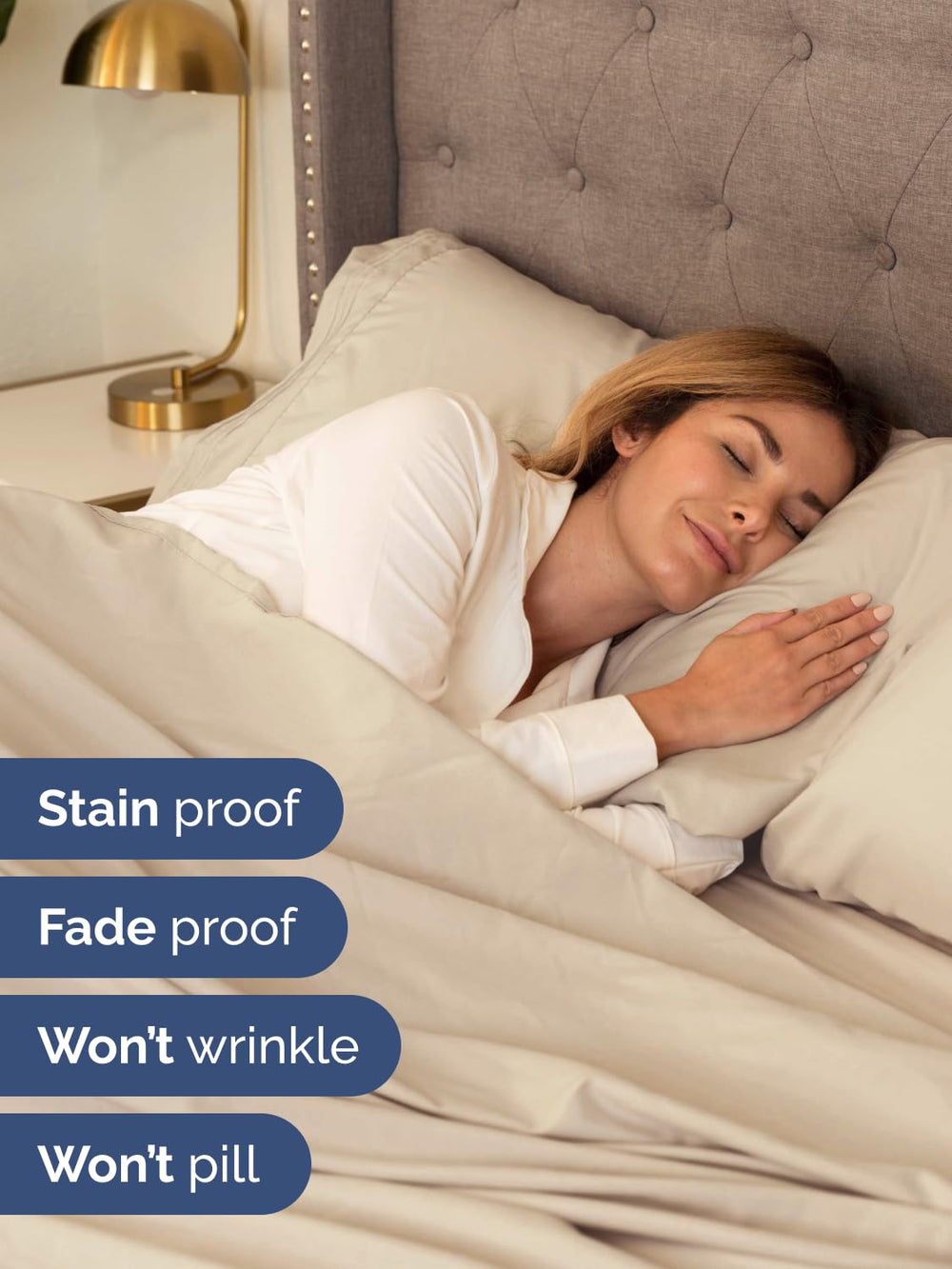 CGK Unlimited cuatro fundas de almohada sobredimensionadas con protección