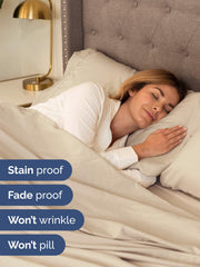 CGK Unlimited cuatro fundas de almohada sobredimensionadas con protección