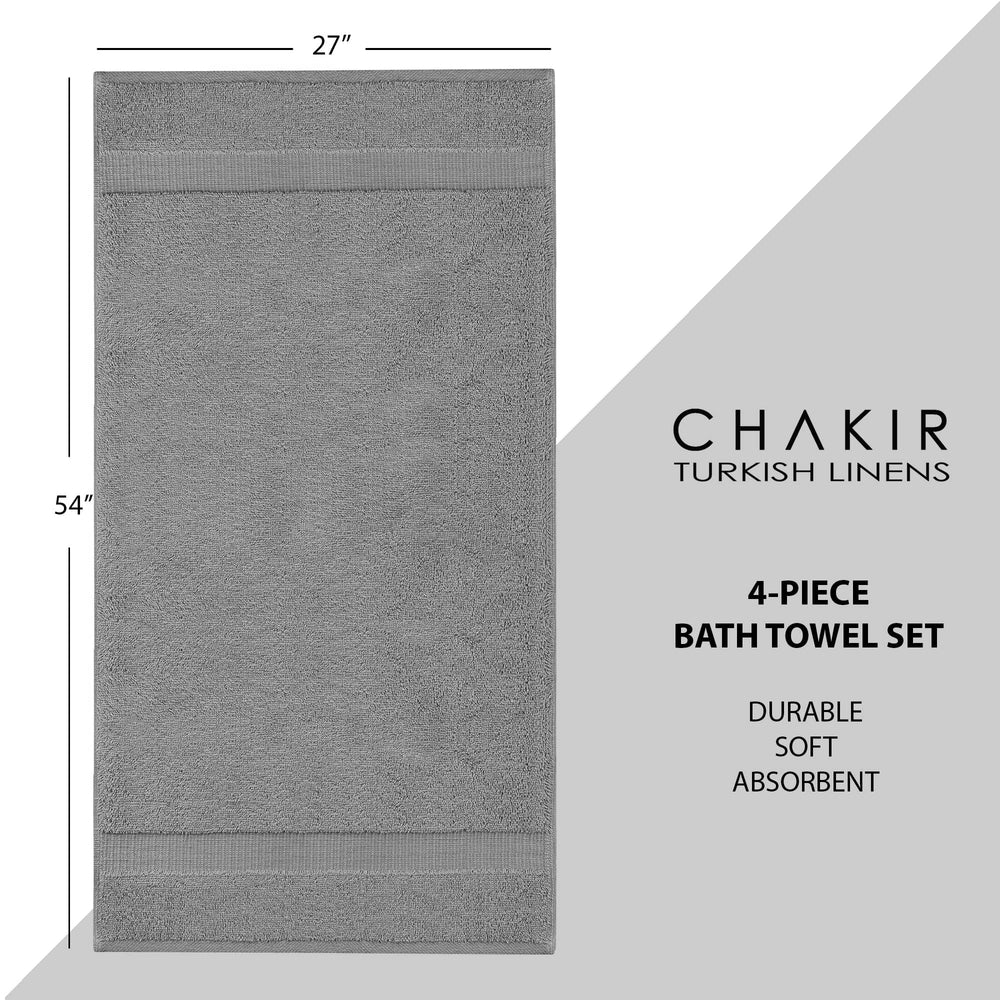 Chakir Turkish Linens toallas dispuestas en baño estilo spa gris, sensación de lujo