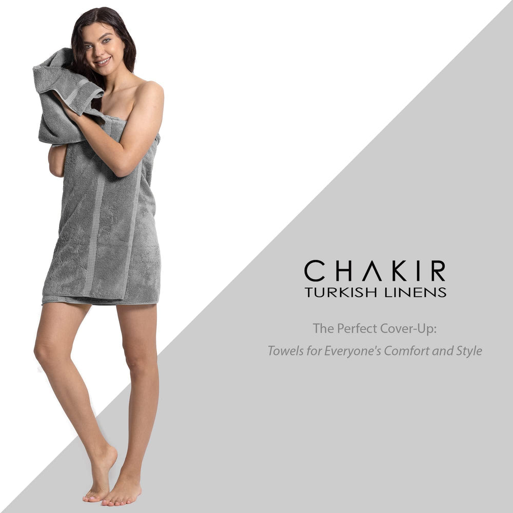 Chakir Turkish Linens cuatro toallas colgadas en perchero, secado rápido y orden