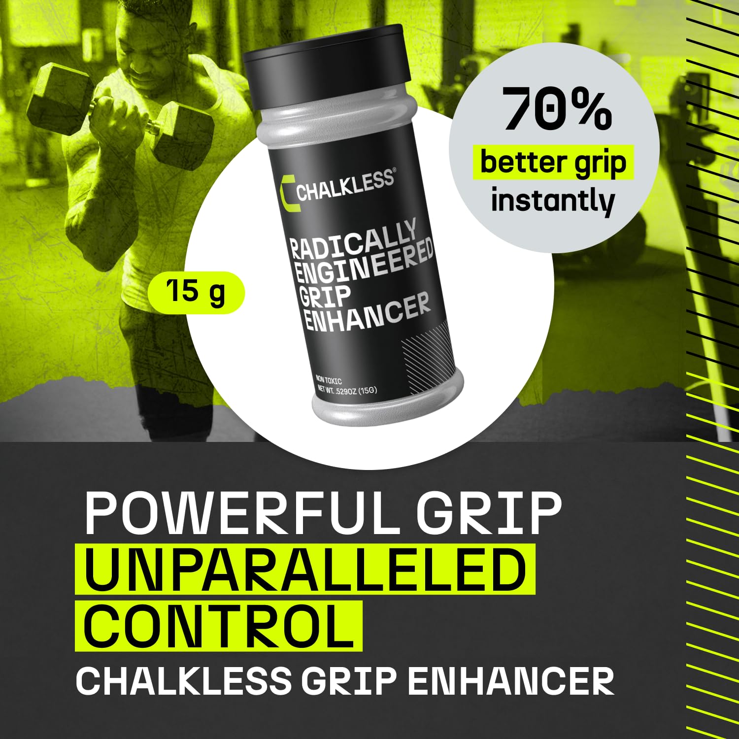 Chalkless textura granular visible para absorción y agarre mejorado