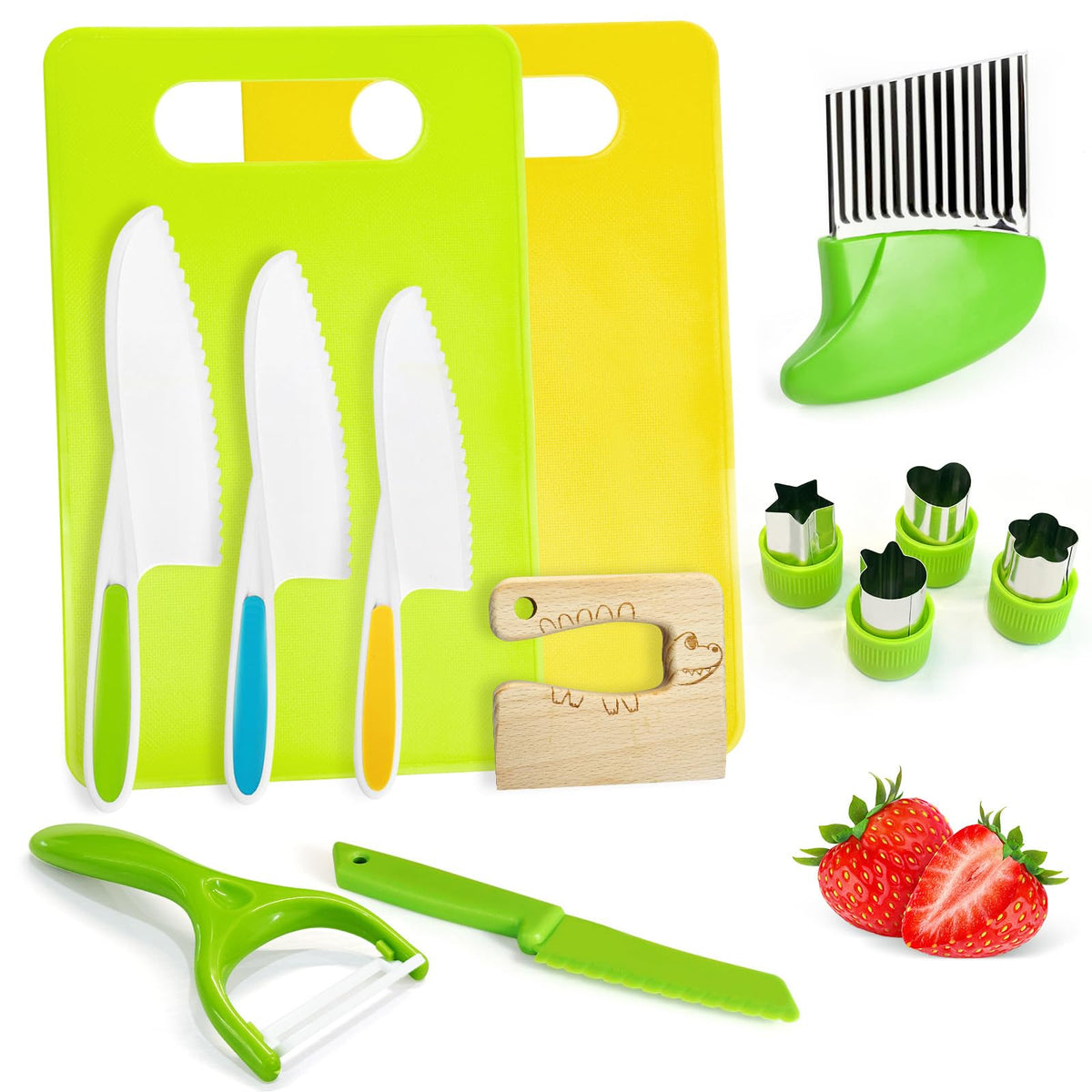 Chanking set delantero con caja mostrando todas las piezas y seguridad