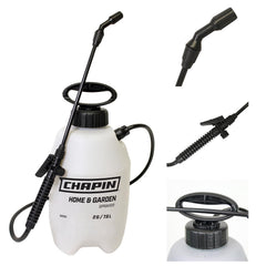 CHAPIN front view of 2-gallon sprayer showing compact tank and handle for easy portability