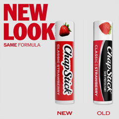 Pack de 12 ChapStick Classic Strawberry apilados listos para uso diario y ahorro