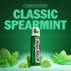 ChapStick spearmint single tube close-up showing easy-twist applicator