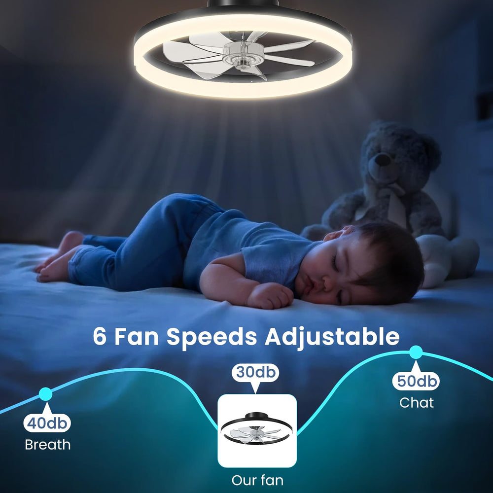 CHAREADA ventilador instalado en salón creando flujo suave y confort
