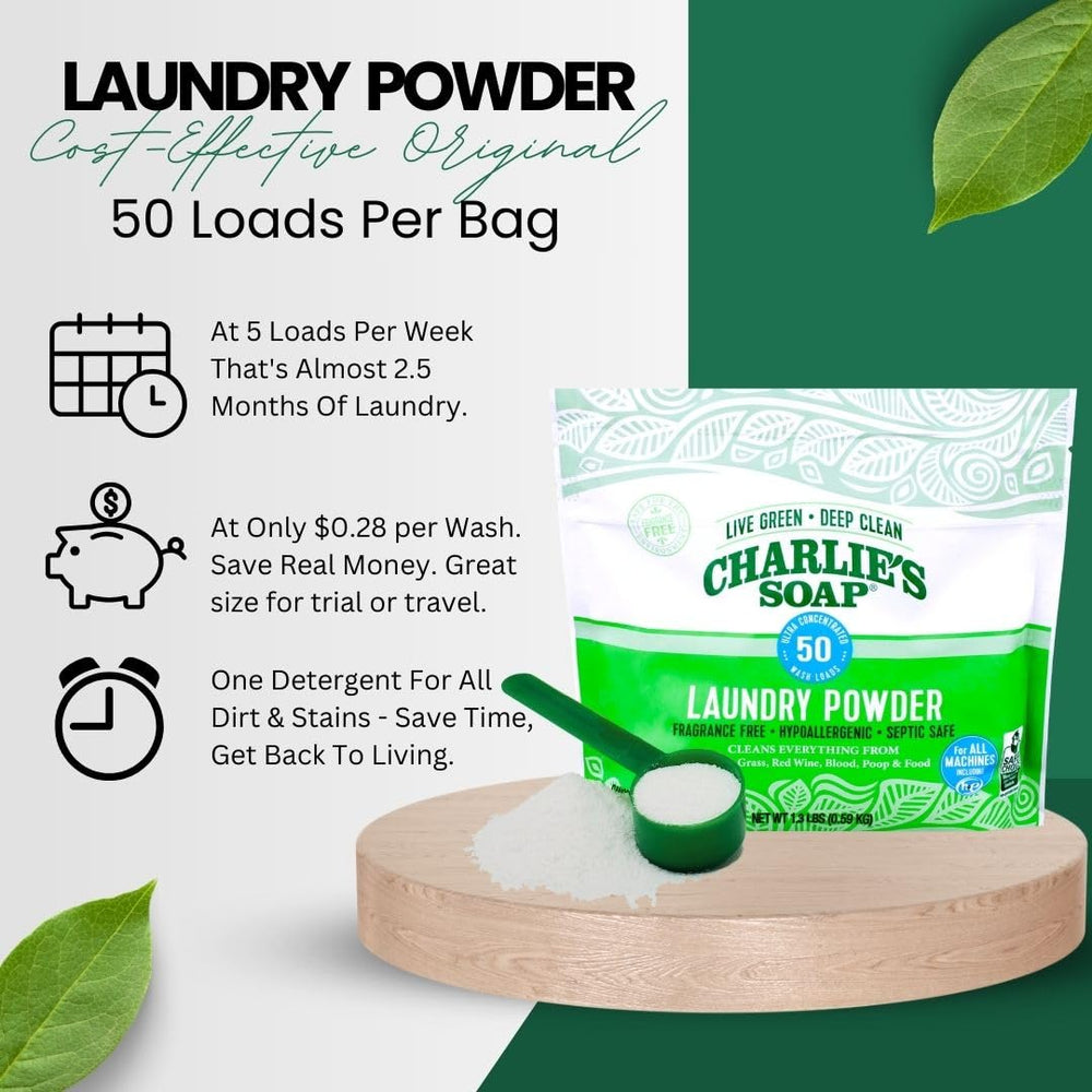 Charlie’s Soap etiqueta con ingredientes y certificación, información clara y ecoamigable