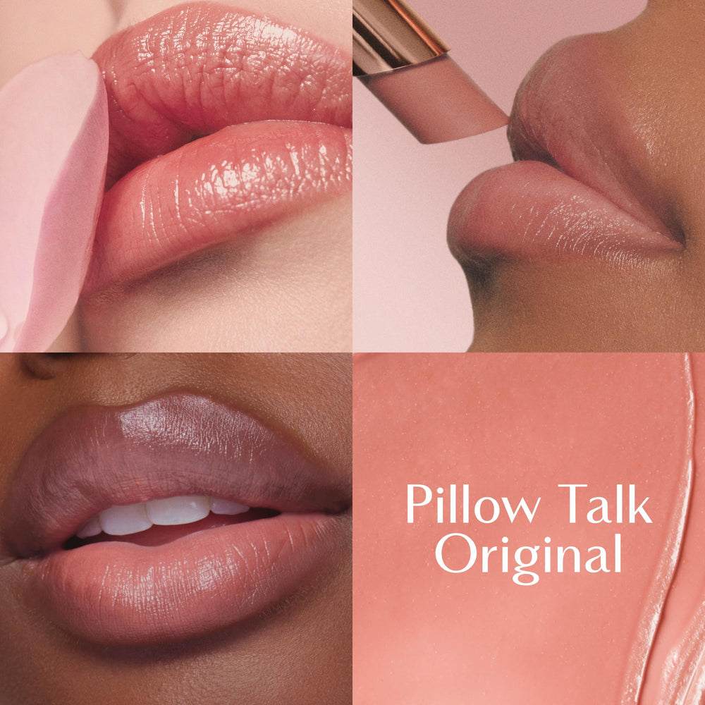 Charlotte Tilbury aplicación en labios demostrando color personalizado y confort