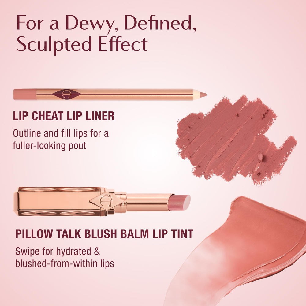 Charlotte Tilbury comparación de tamaño con mano para ver escala y portabilidad