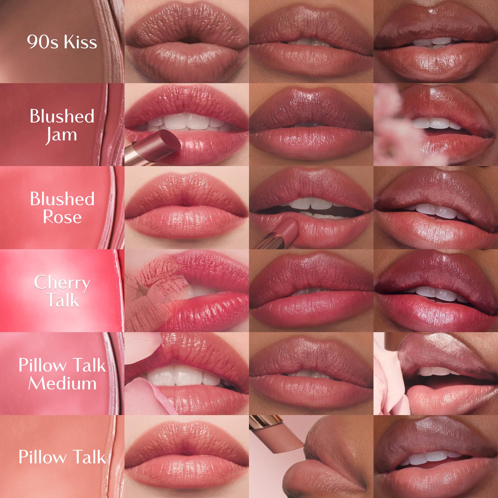 Charlotte Tilbury closeup de la etiqueta con ingredientes que resaltan beneficios nutritivos