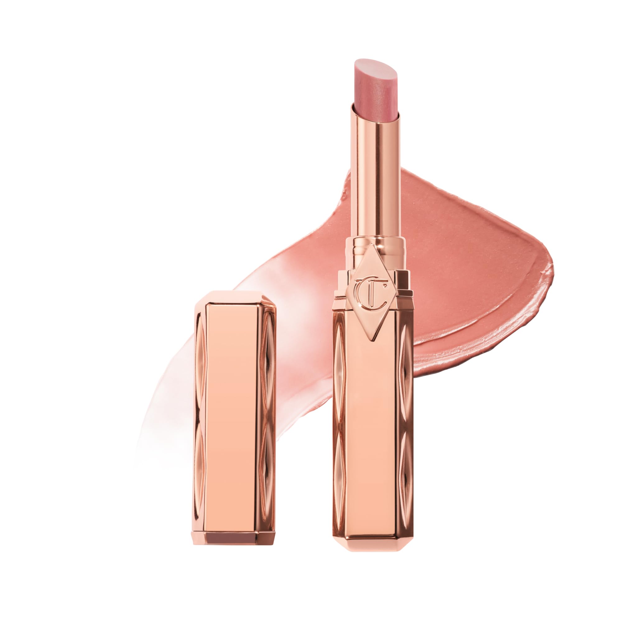 Charlotte Tilbury vista frontal del embalaje mostrando el diseño y ventaja multifunción