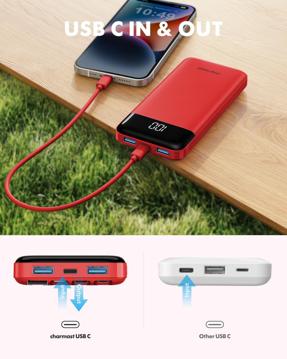 charmast textura trenzada de cables reforzados, durabilidad garantizada
