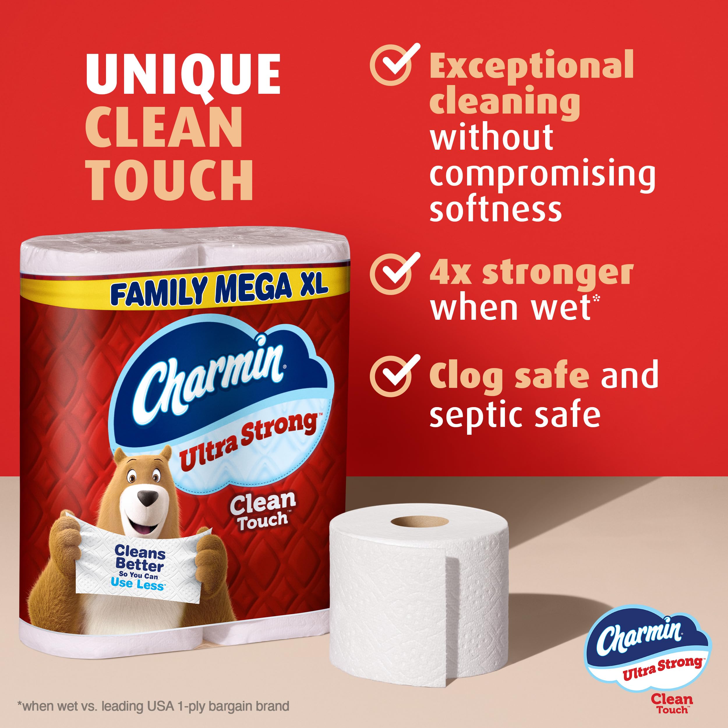Charmin textura de diamante en primer plano para limpieza eficiente