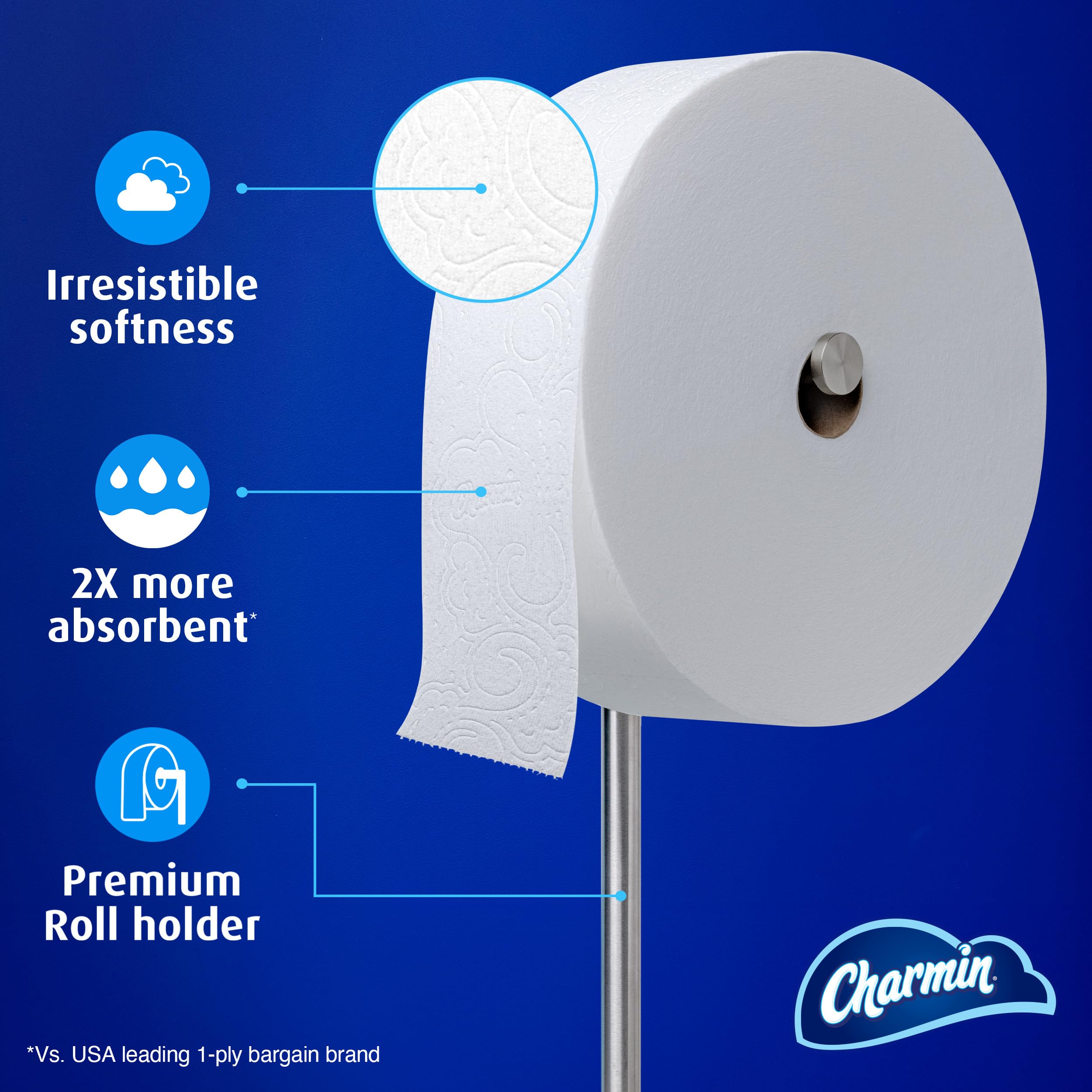 Charmin primer plano de la textura suave y absorbente del papel