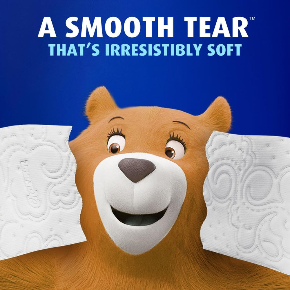 Charmin etiqueta lateral con información de hojas y compatibilidad séptica