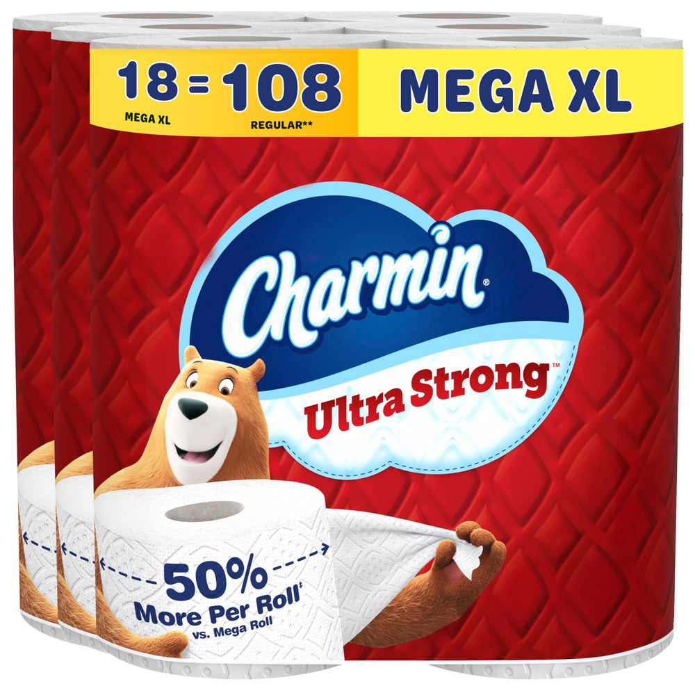 Charmin paquete frontal Mega XL mostrando valor y cantidad