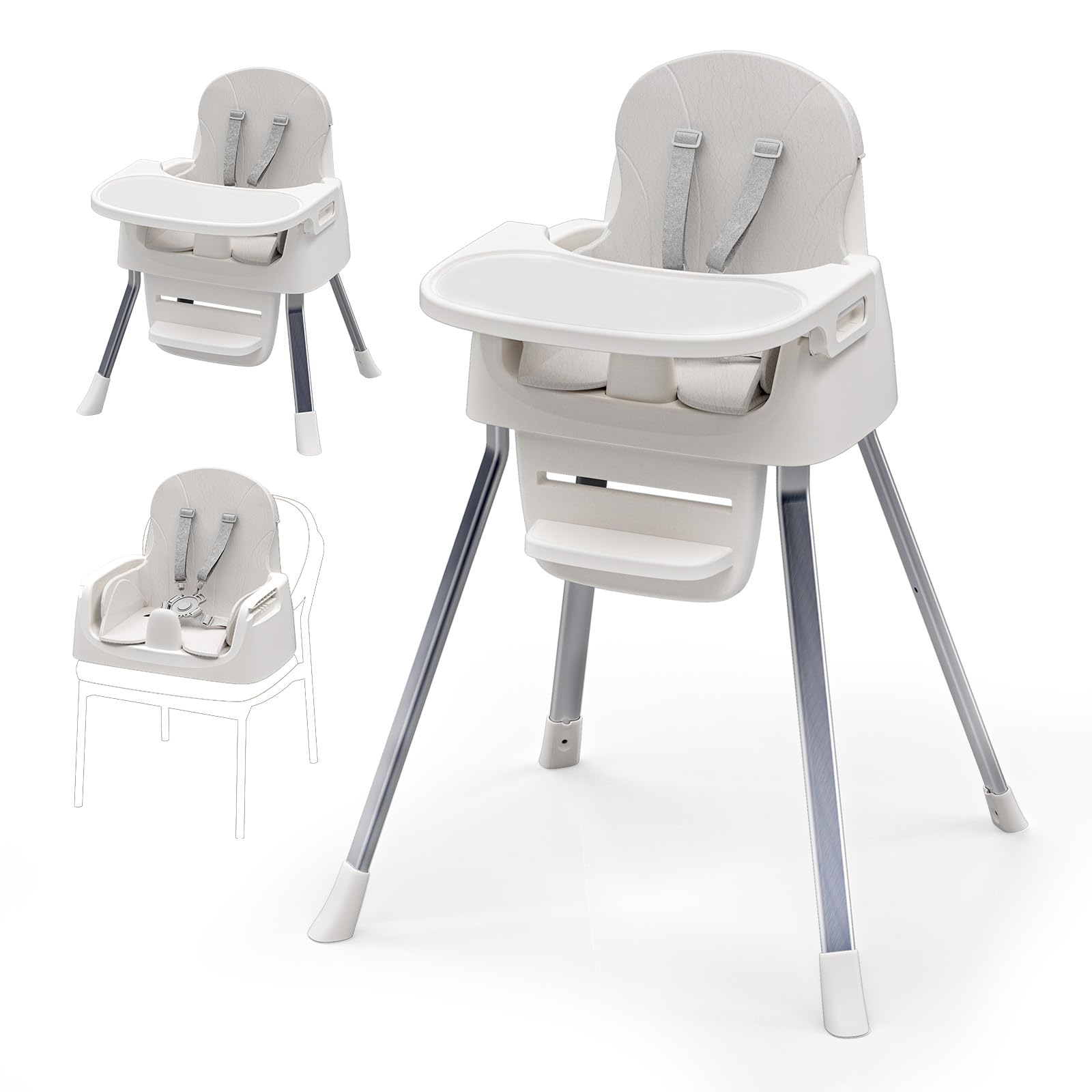 CheerKid trona vista frontal con diseño seguro y fácil acceso