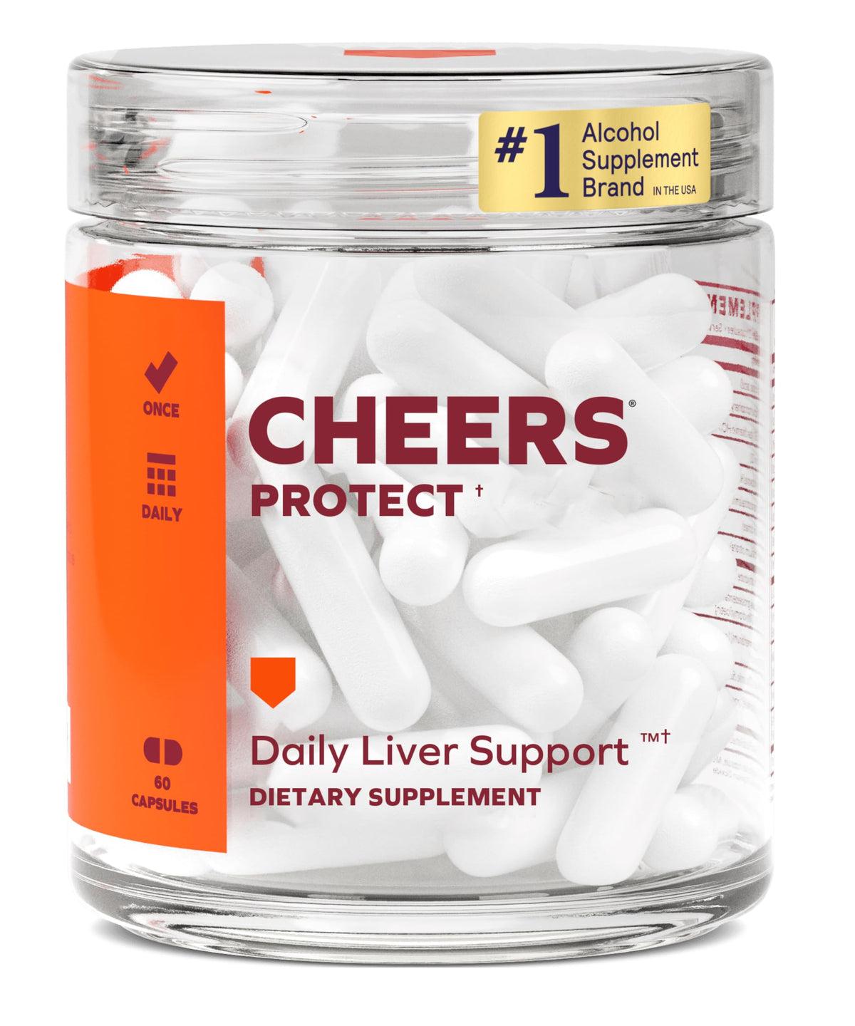 Cheers Protect envase frontal mostrando etiquetas claras y beneficios