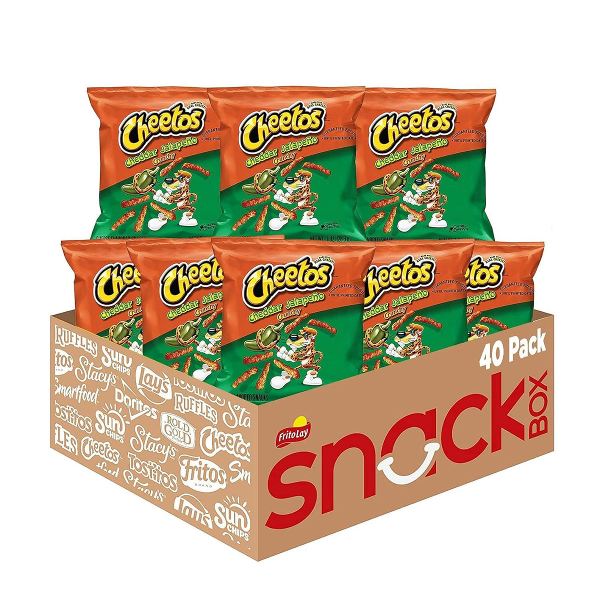 Cheetos frente del empaque mostrando el diseño y conveniencia