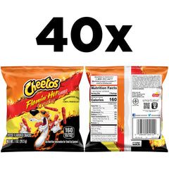 Cheetos opened bag closeup showing seasoning and freshness benefit