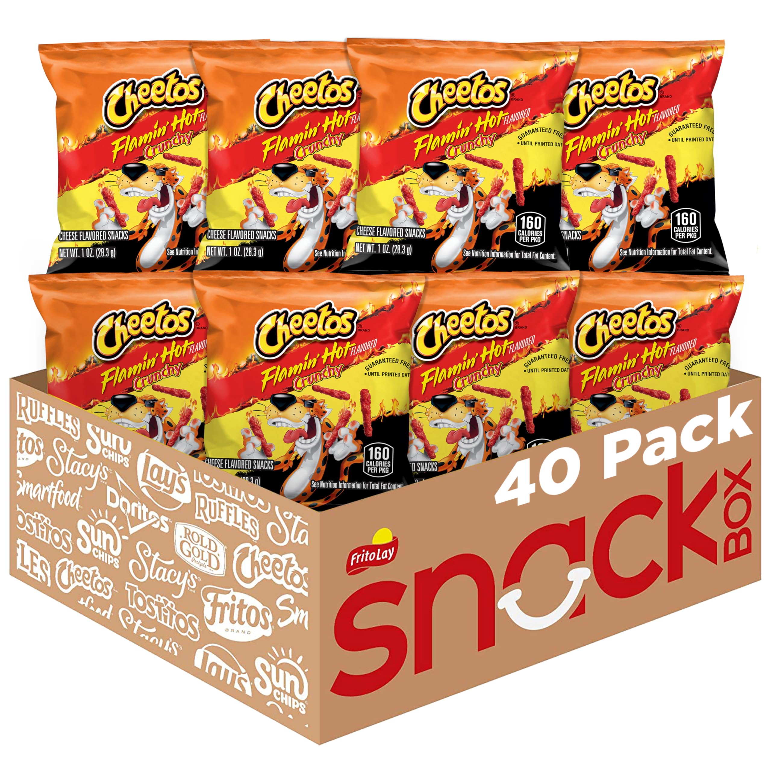 Cheetos front packaging showing brand and spicy snack appeal