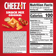 Cheez-It primer plano de mezcla y ingredientes, destaca queso real
