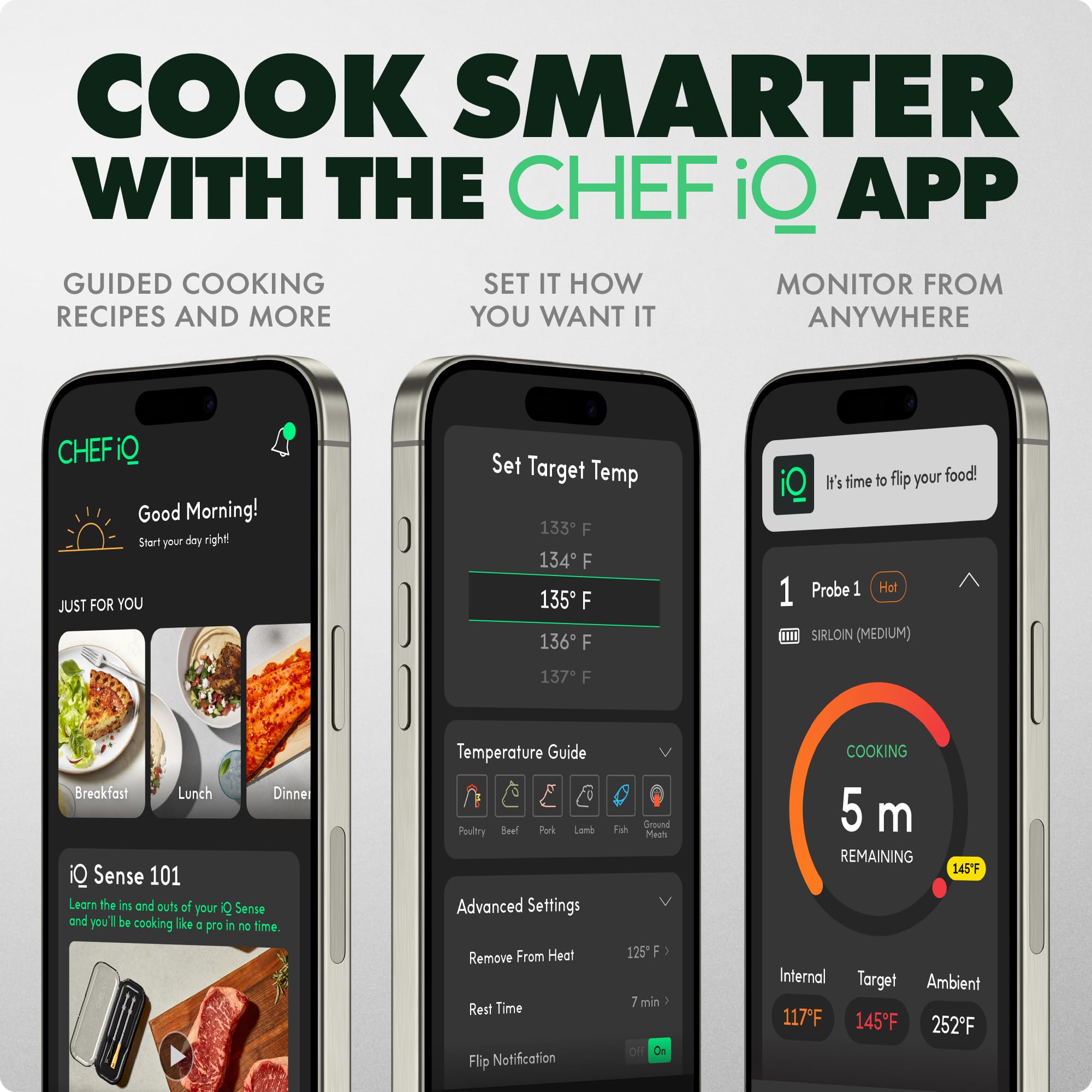 CHEF iQ hub con altavoz indicando notificaciones audibles