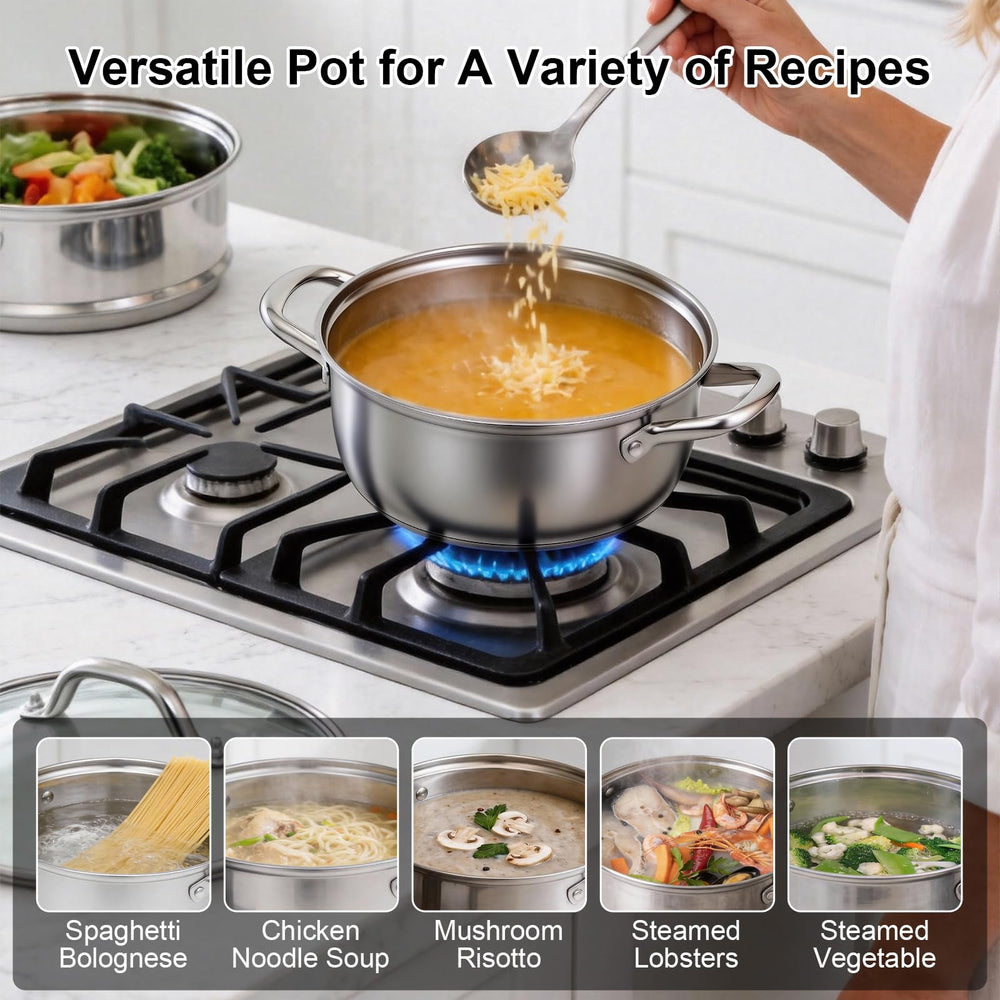 CHEFBEE comparación de tamaño 3.2QT para ver escala y porciones