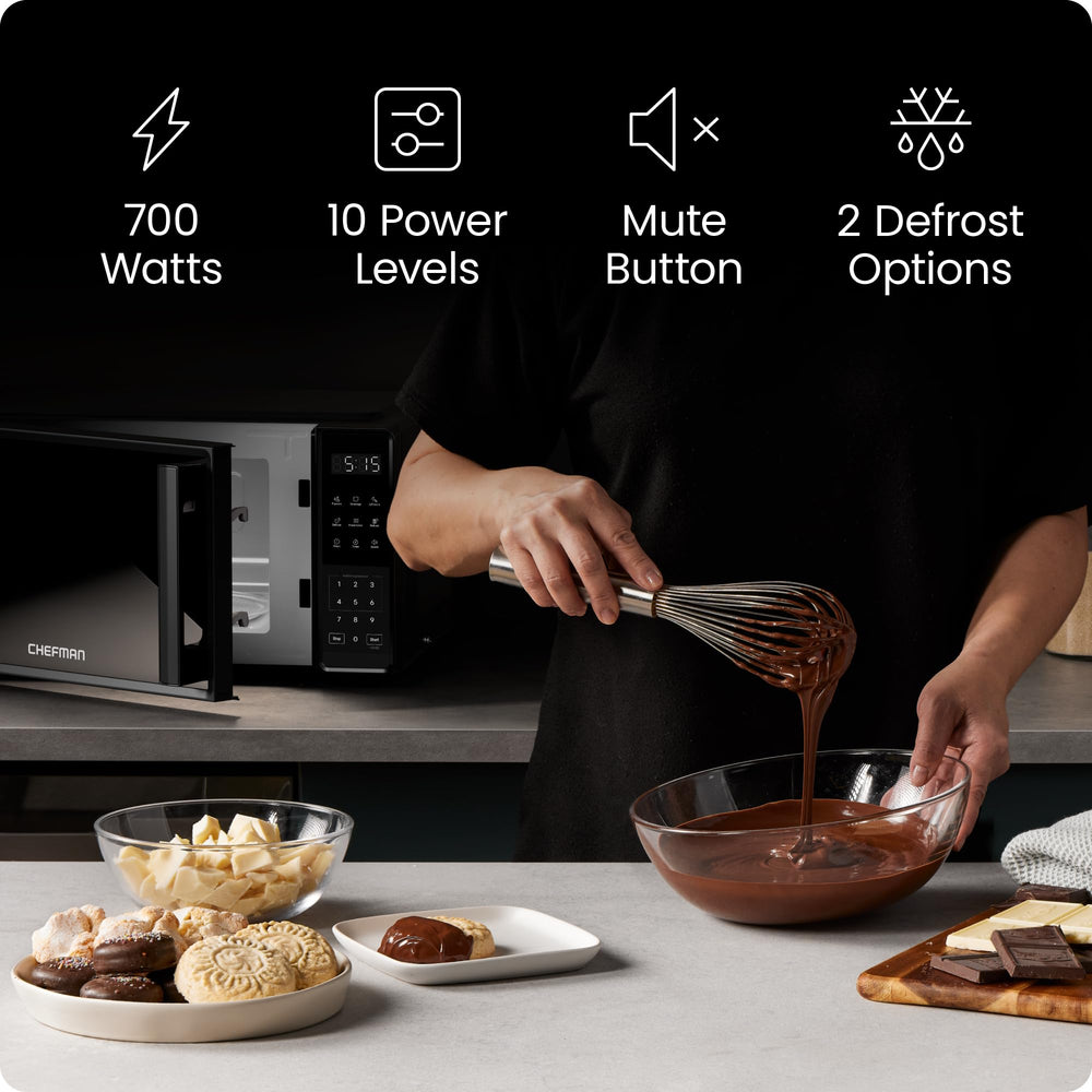 Chefman panel digital mostrando controles fáciles para rapidez y precisión