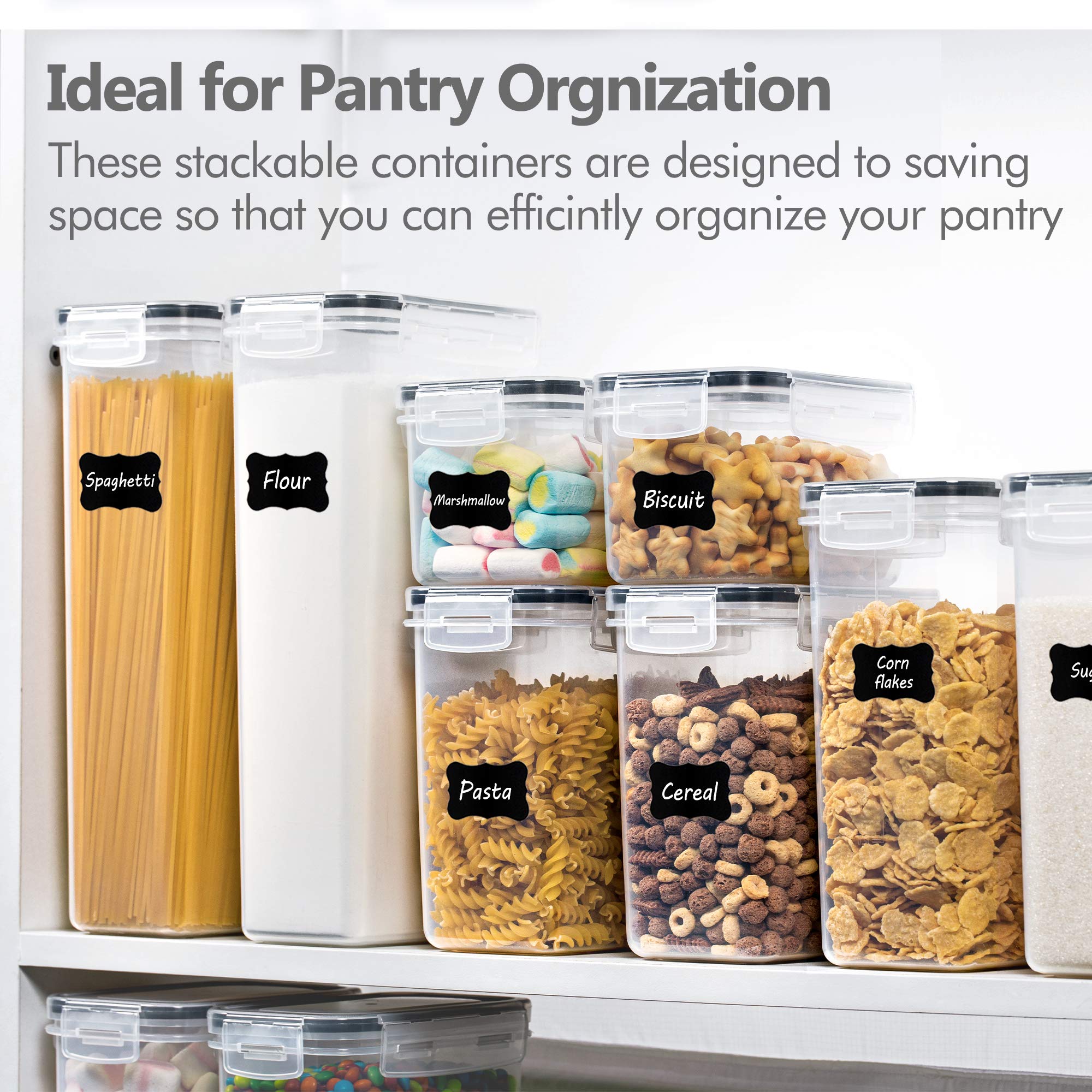CHEFSTORY medium container with rice and beans, keeps pantry staples tidy