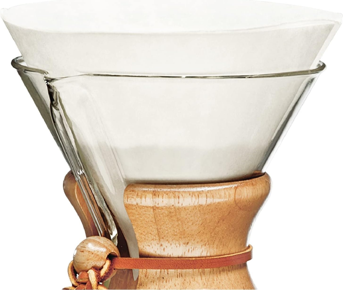 Chemex filtro caja frente mostrando empaque exclusivo y cantidad 100 beneficios de stock