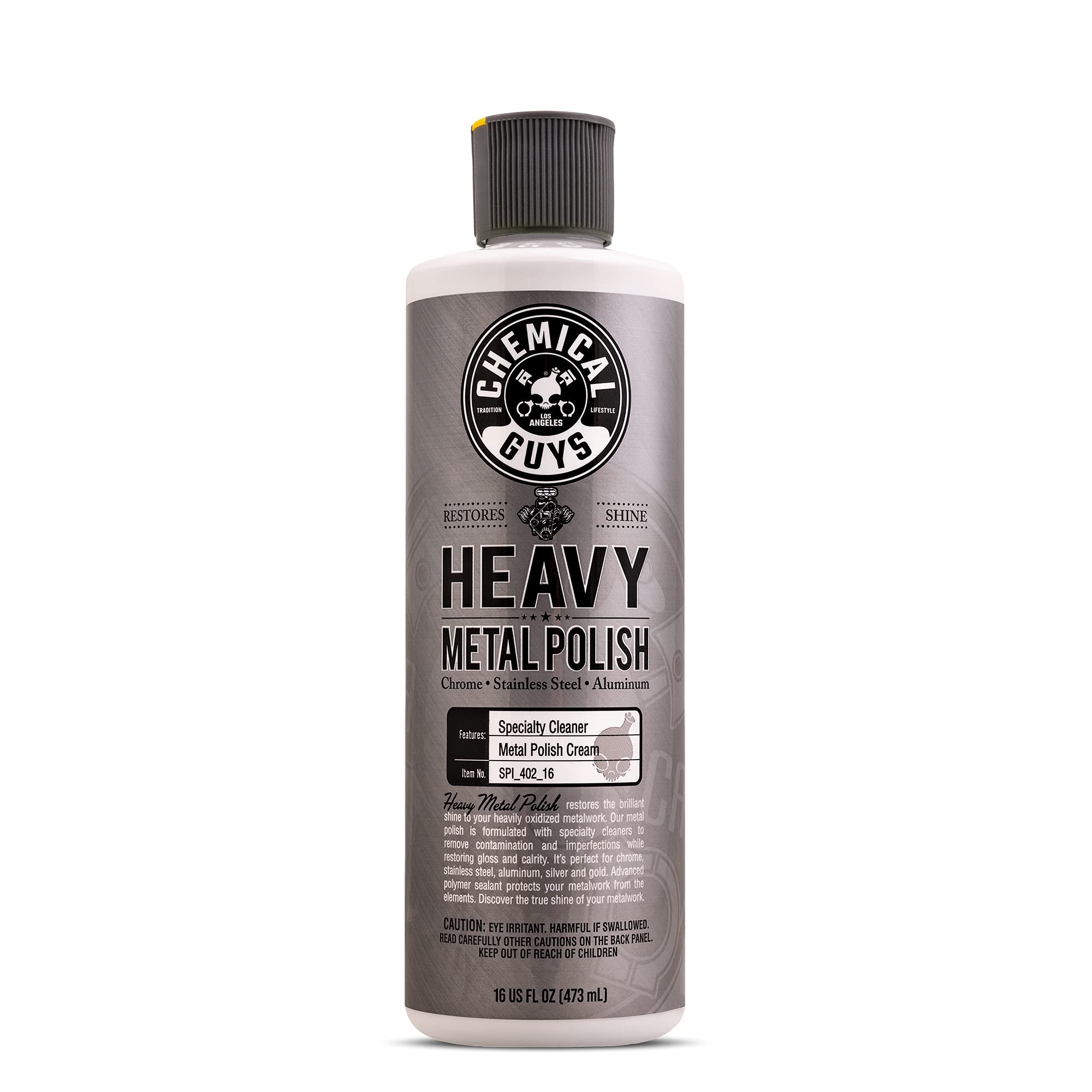 Chemical Guys envase frontal del pulidor mostrando etiqueta y volumen 16 oz