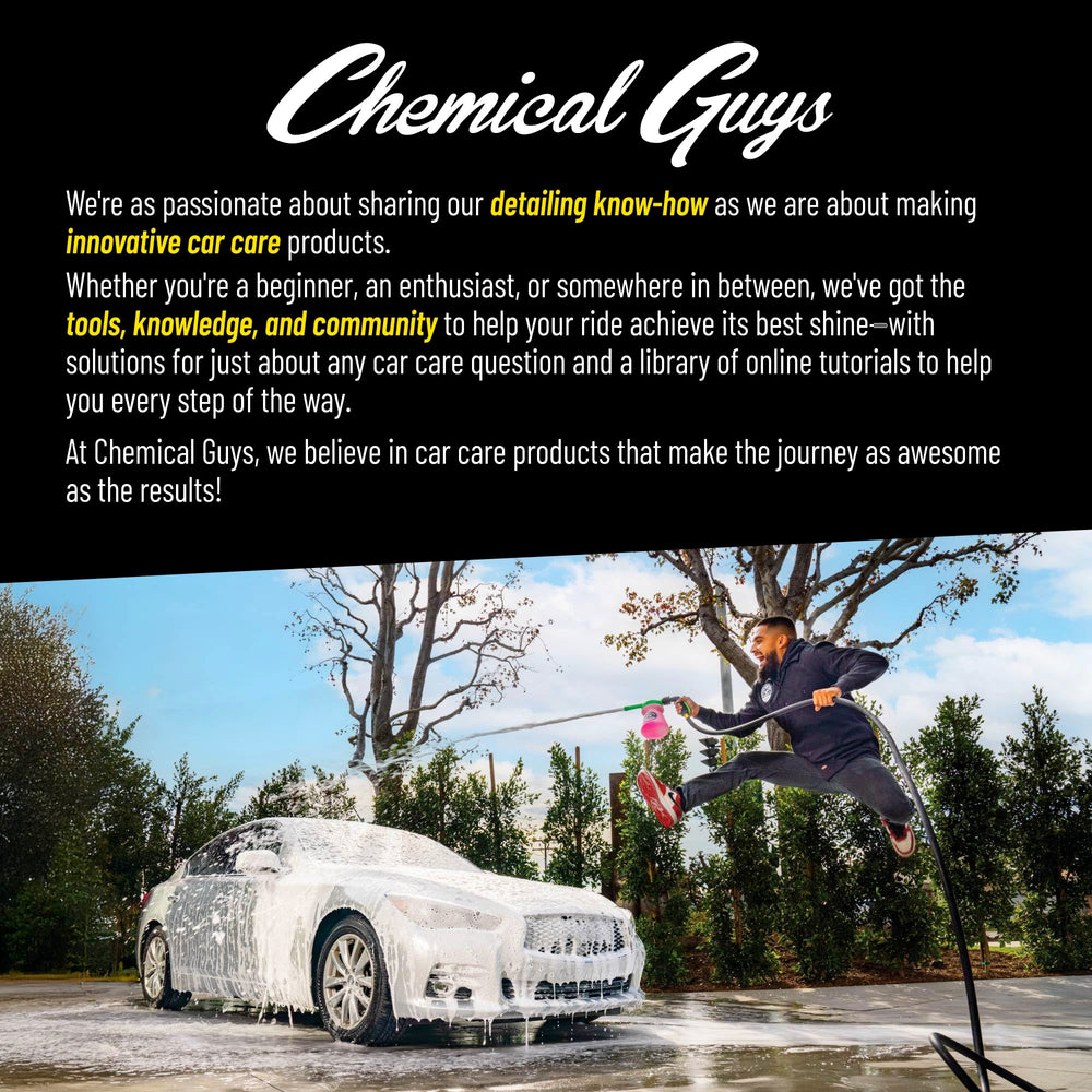 Chemical Guys Wheelie en ambiente de detallado mostrando versatilidad en exteriores