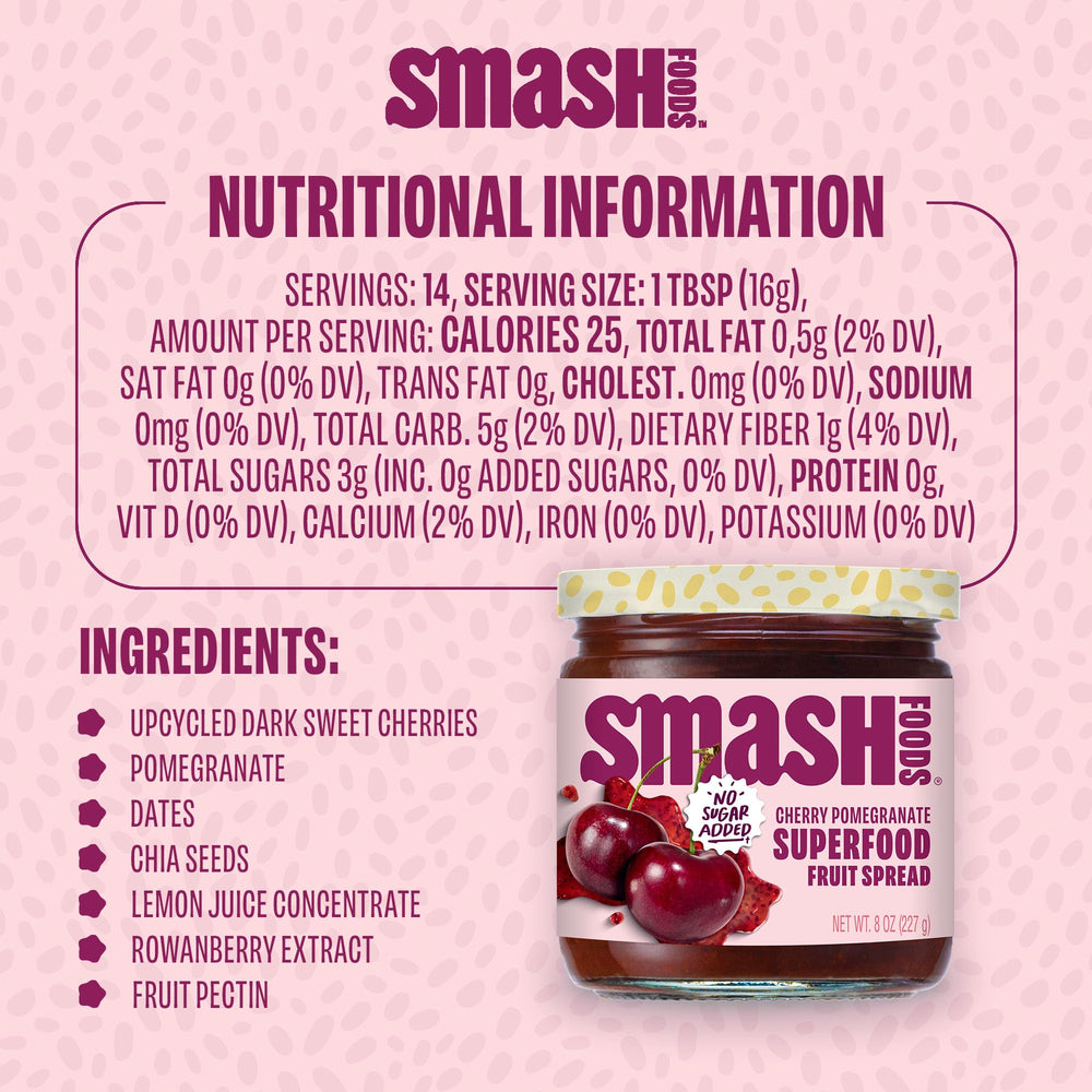 Chia Smash servido en tabla de quesos, añade contraste frutal