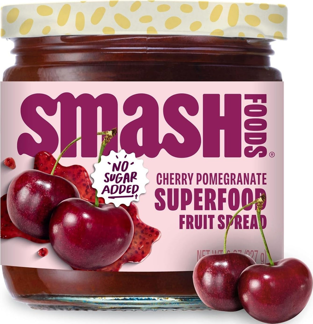 Chia Smash frasco frontal mostrando la mermelada y atractivo visual