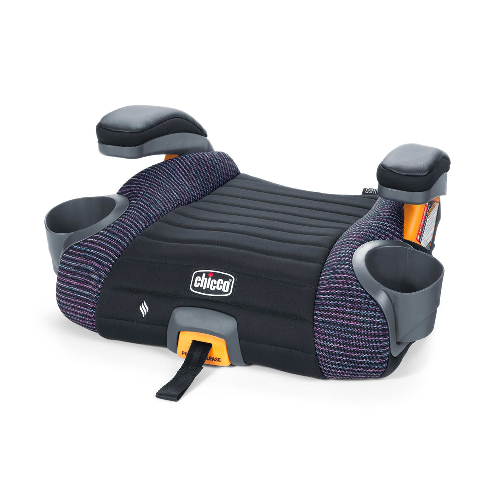 Chicco vista frontal del booster mostrando contorno ErgoBoost y comodidad