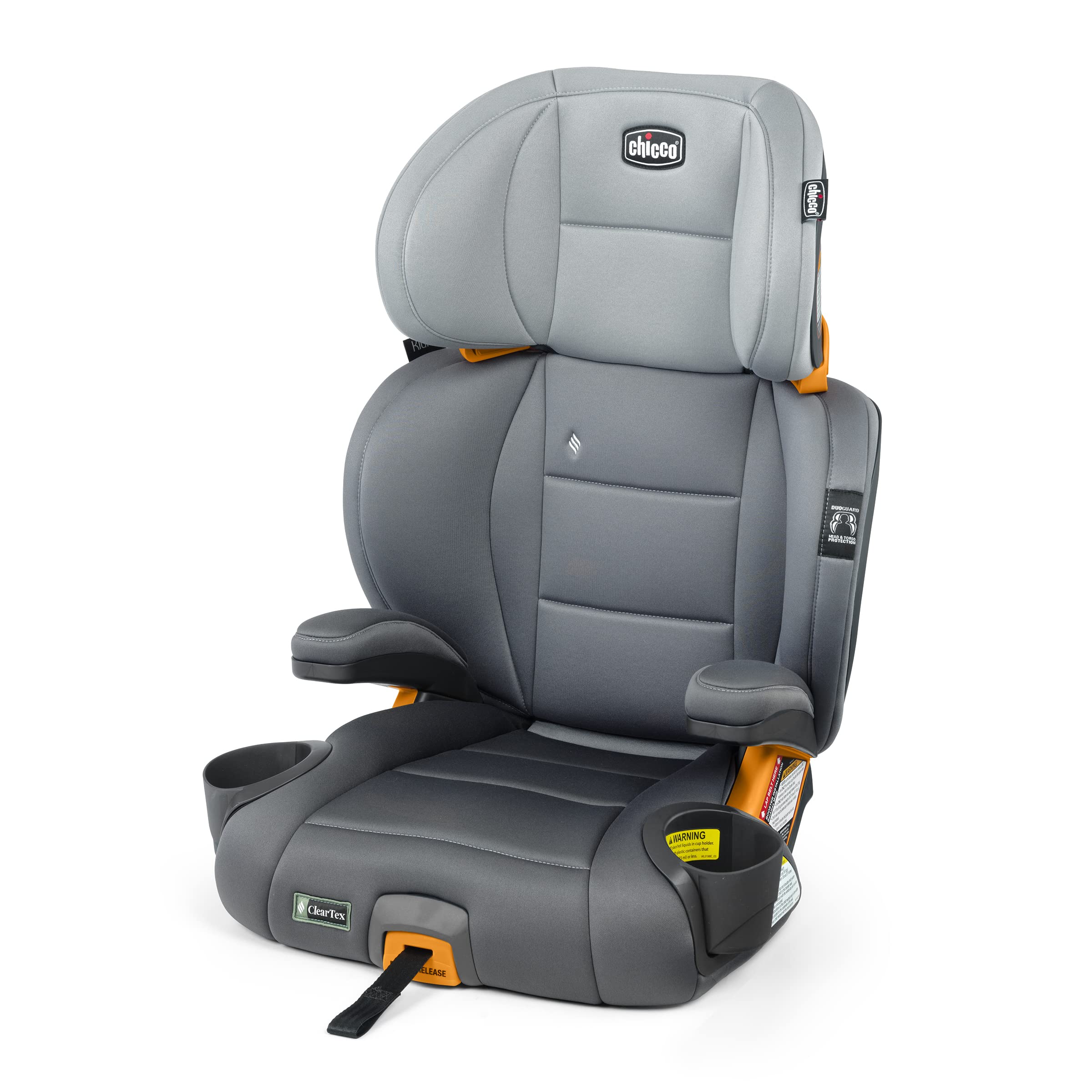 Chicco KidFit vista frontal mostrando respaldo y contornos para confort