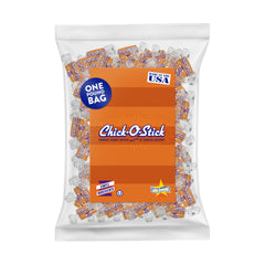 Chick o stick bolsa frontal mostrando diseño y la presentación de 1 libra