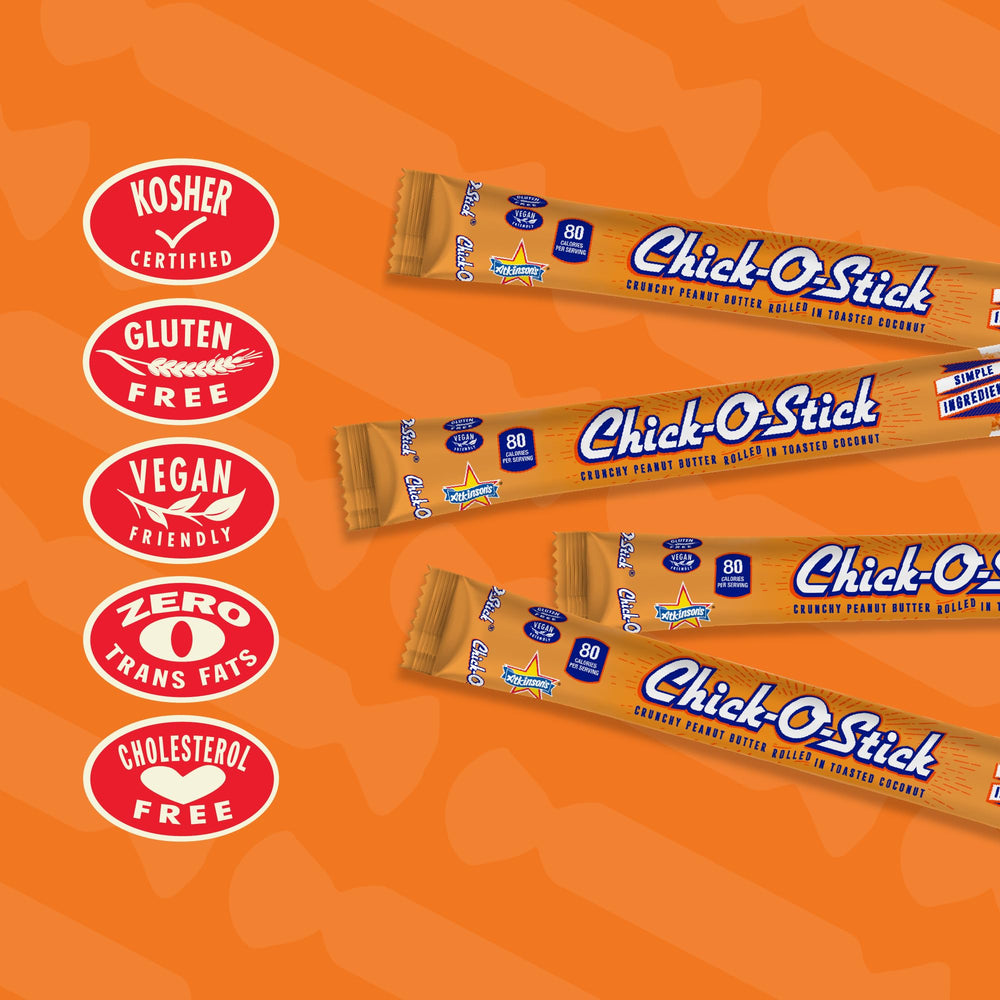 Chick o stick primeros planos de cacahuate y coco natural